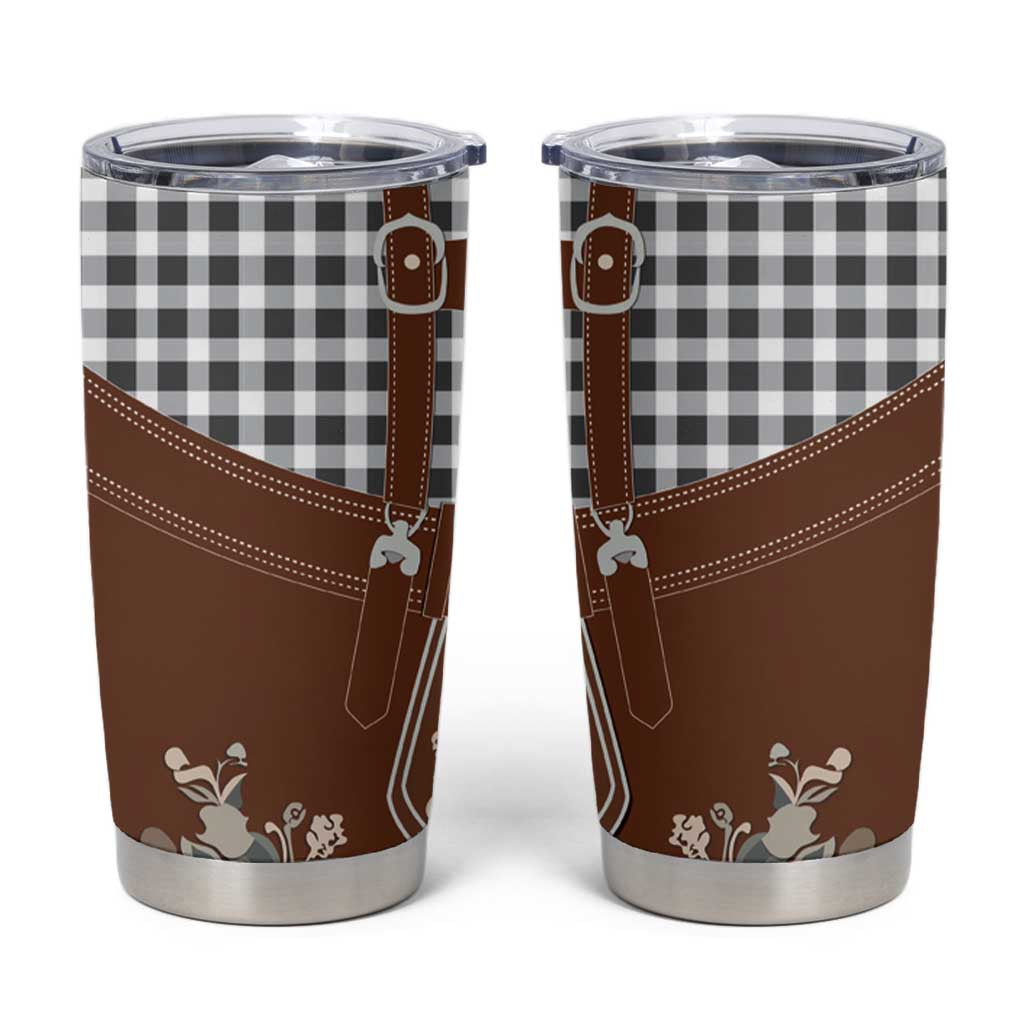 Oktoberfest Lederhosen Costume Tumbler Cup German Beer Festival - Wonder Print Shop