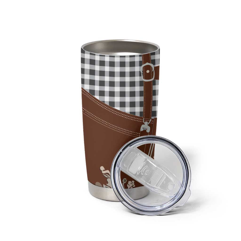 Oktoberfest Lederhosen Costume Tumbler Cup German Beer Festival - Wonder Print Shop