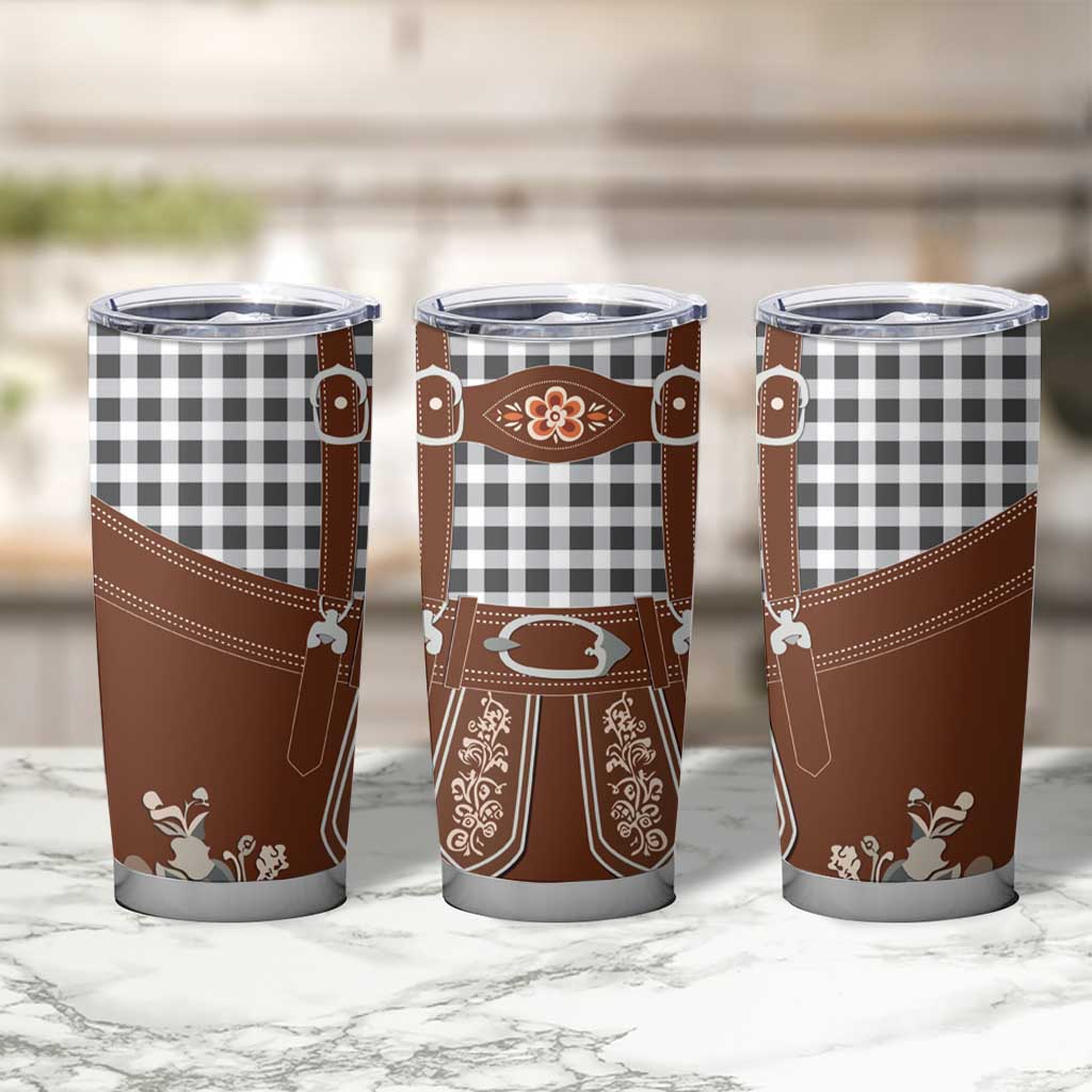 Oktoberfest Lederhosen Costume Tumbler Cup German Beer Festival - Wonder Print Shop