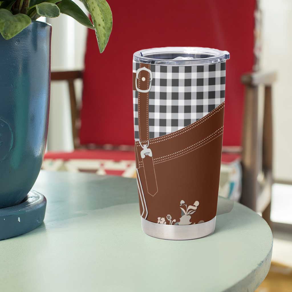 Oktoberfest Lederhosen Costume Tumbler Cup German Beer Festival - Wonder Print Shop