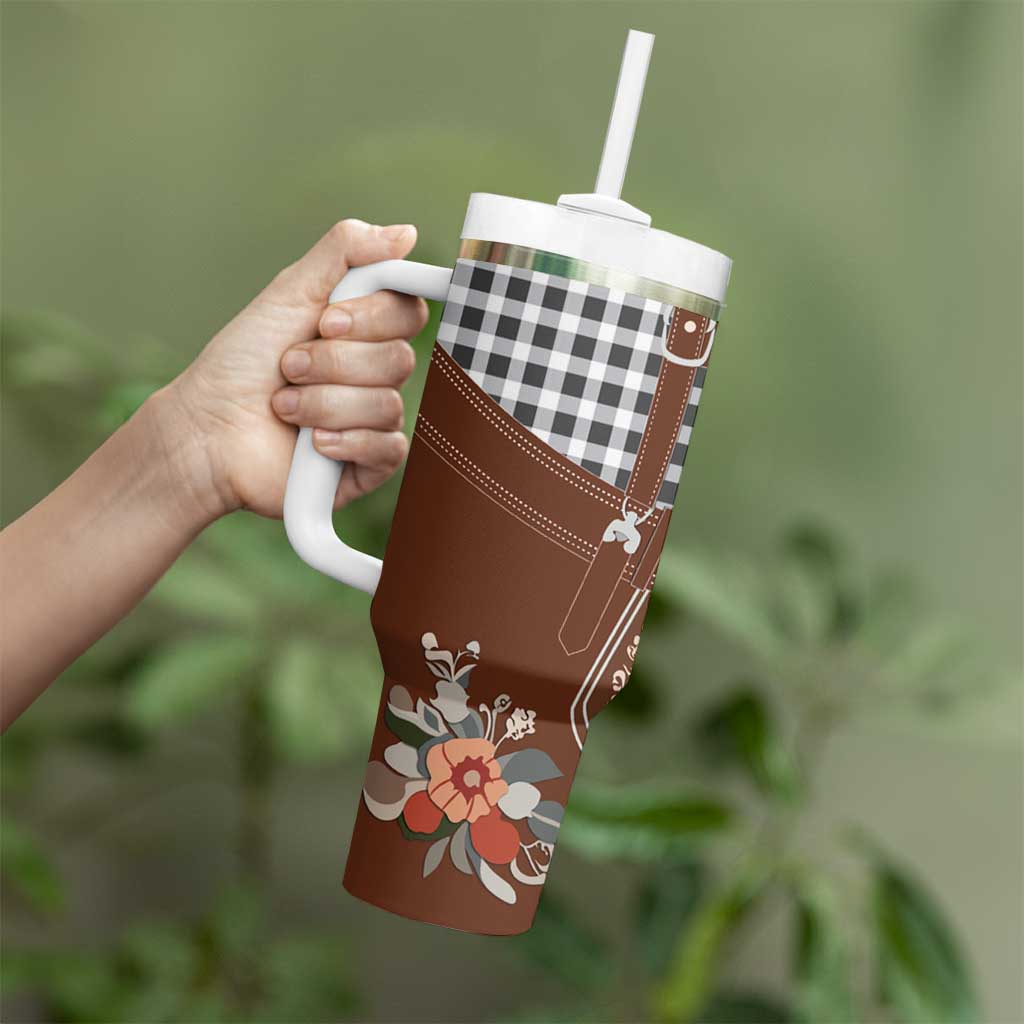 Oktoberfest Lederhosen Costume Tumbler With Handle German Beer Festival - Wonder Print Shop