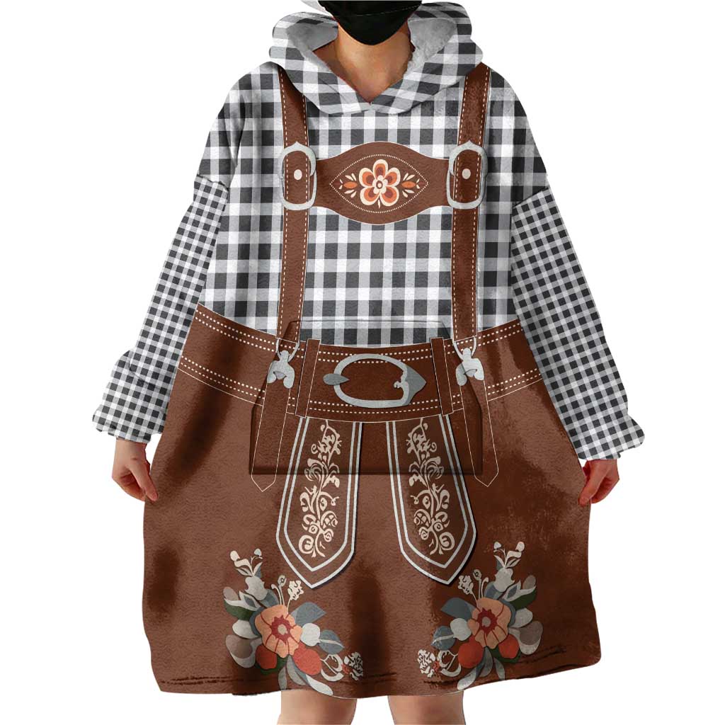 Oktoberfest Lederhosen Costume Wearable Blanket Hoodie German Beer Festival - Wonder Print Shop