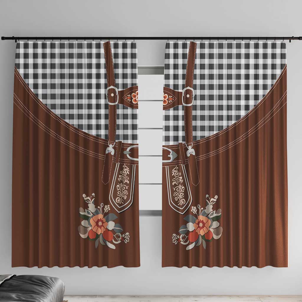 Oktoberfest Lederhosen Costume Window Curtain German Beer Festival - Wonder Print Shop