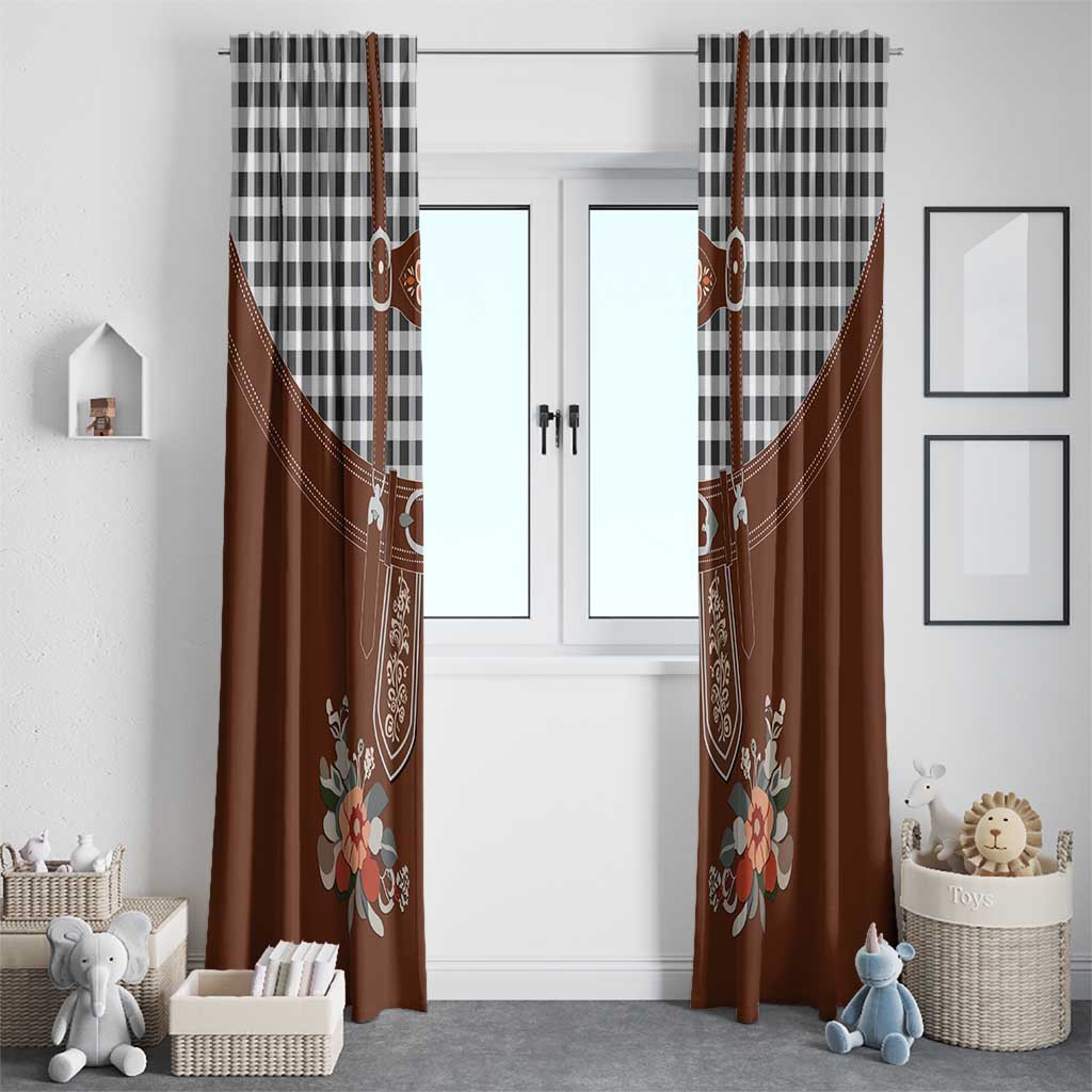Oktoberfest Lederhosen Costume Window Curtain German Beer Festival - Wonder Print Shop