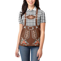 Oktoberfest Lederhosen Costume Women Polo Shirt German Beer Festival - Wonder Print Shop