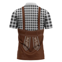Oktoberfest Lederhosen Costume Zipper Polo Shirt German Beer Festival - Wonder Print Shop