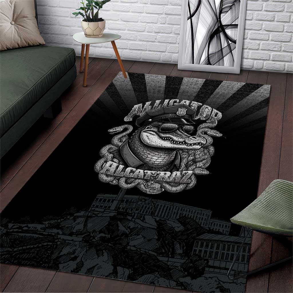 Alligator Alcatraz Police Area Rug Prison Florida Everglades - Wonder Print Shop