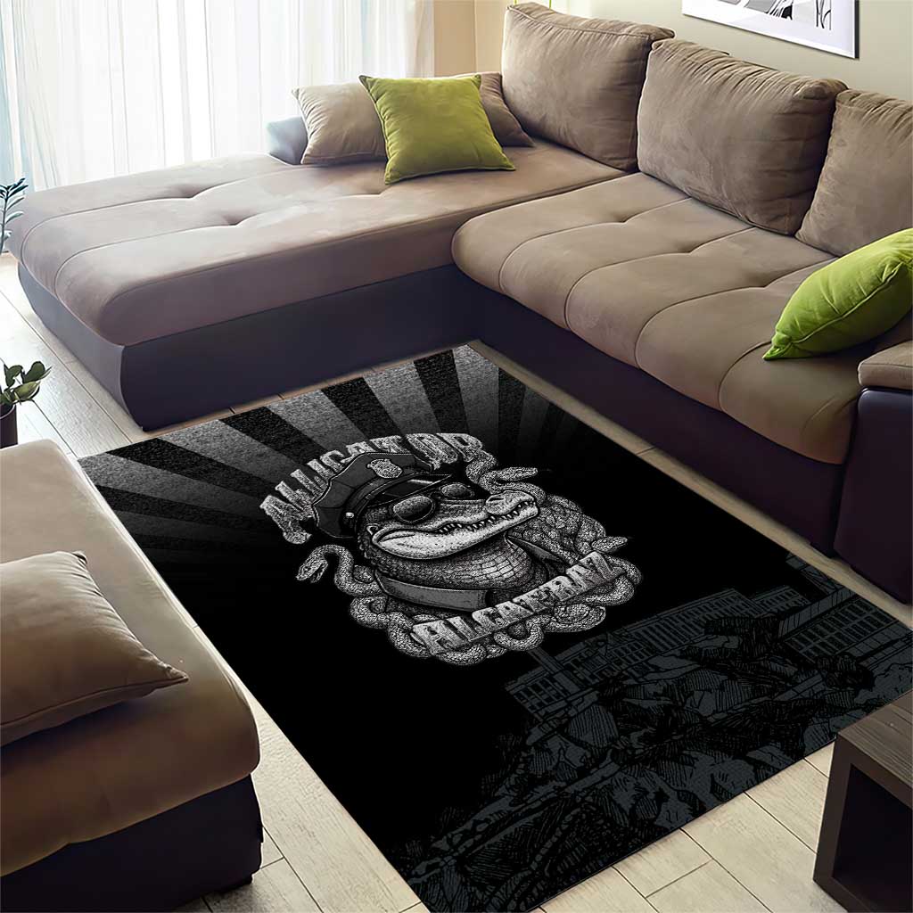 Alligator Alcatraz Police Area Rug Prison Florida Everglades - Wonder Print Shop