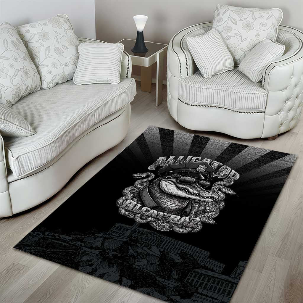 Alligator Alcatraz Police Area Rug Prison Florida Everglades - Wonder Print Shop