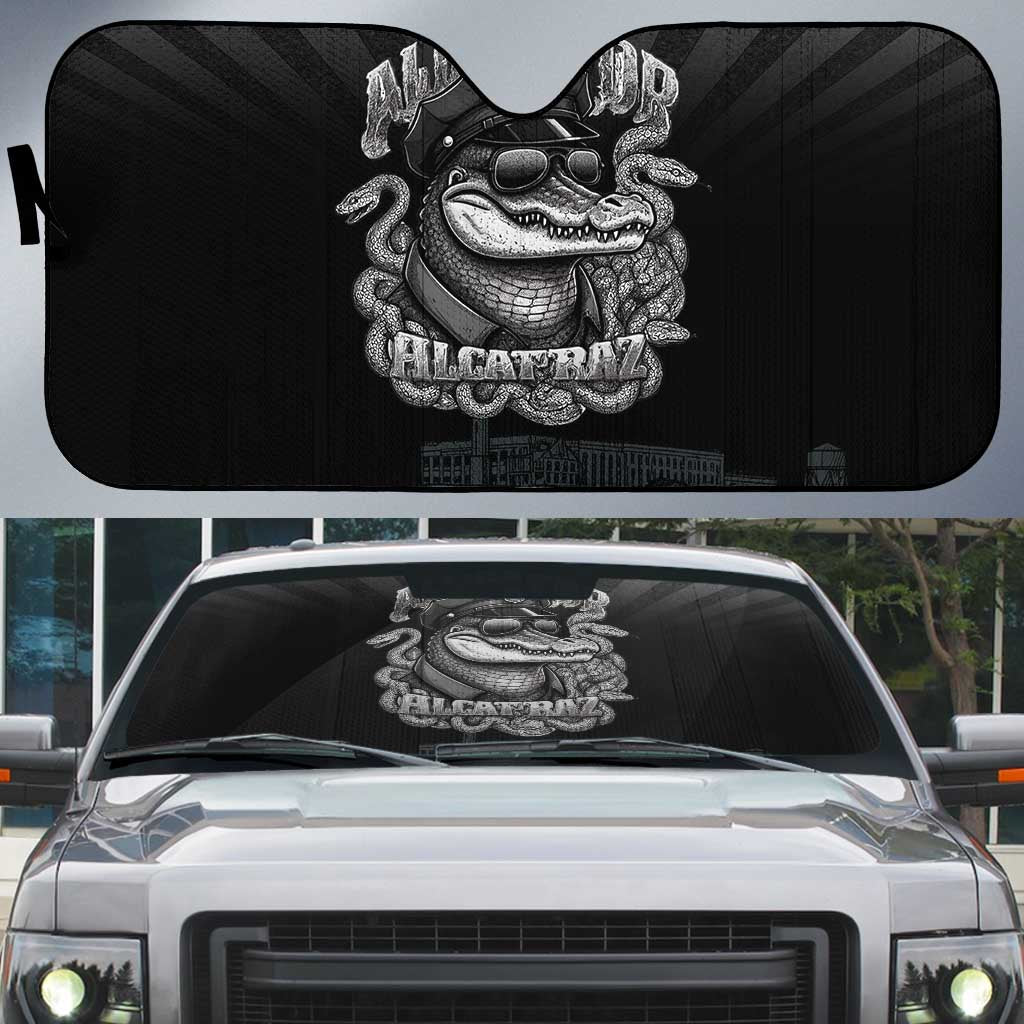 Alligator Alcatraz Police Auto Sun Shade Prison Florida Everglades - Wonder Print Shop