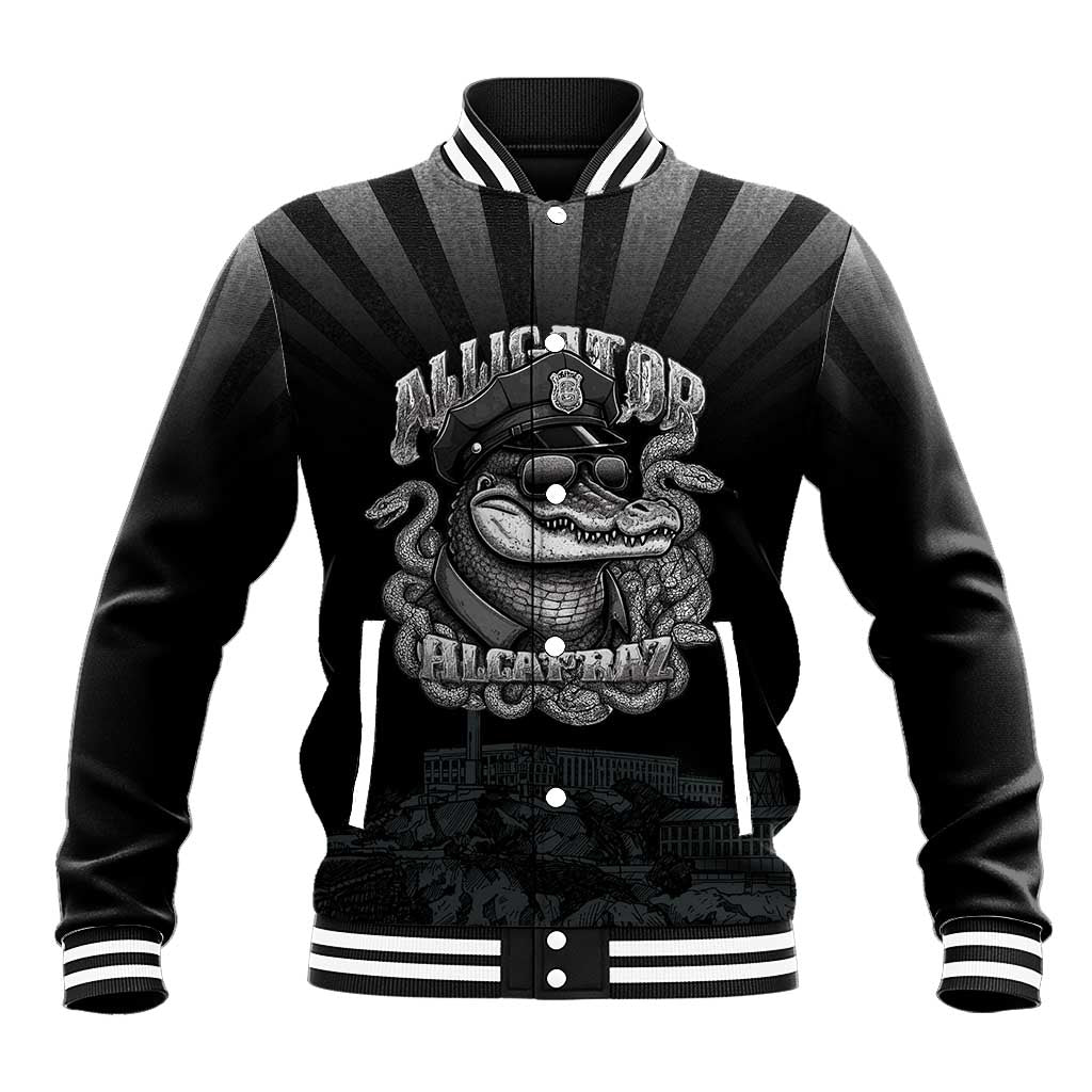 Alligator Alcatraz Police Baseball Jacket Prison Florida Everglades - Wonder Print Shop