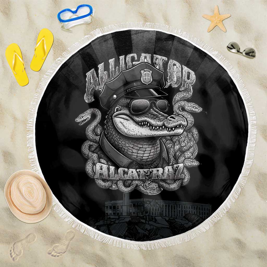 Alligator Alcatraz Police Beach Blanket Prison Florida Everglades - Wonder Print Shop