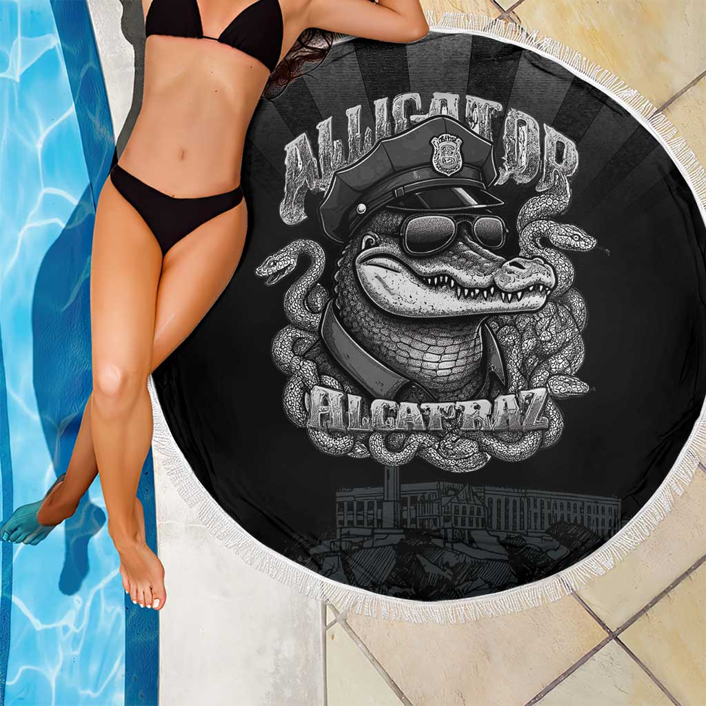 Alligator Alcatraz Police Beach Blanket Prison Florida Everglades - Wonder Print Shop