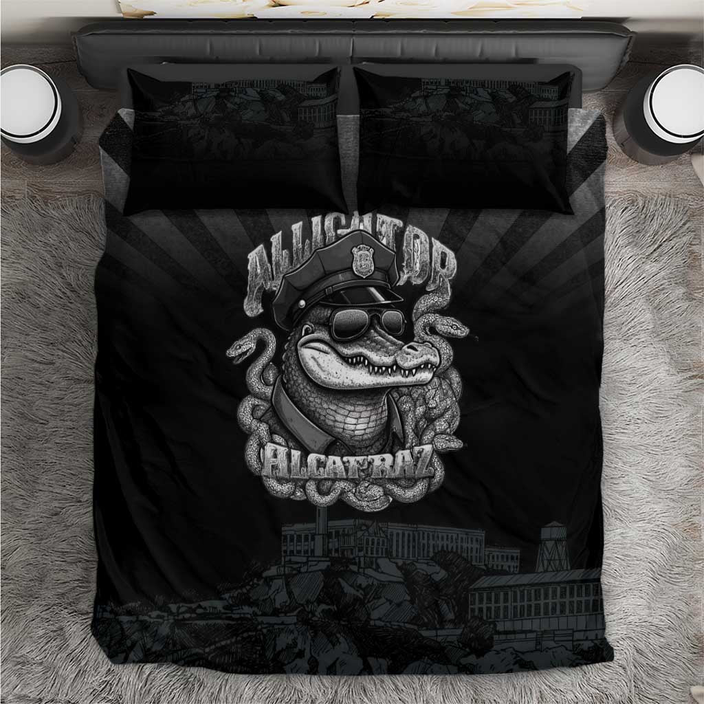 Alligator Alcatraz Police Bedding Set Prison Florida Everglades - Wonder Print Shop
