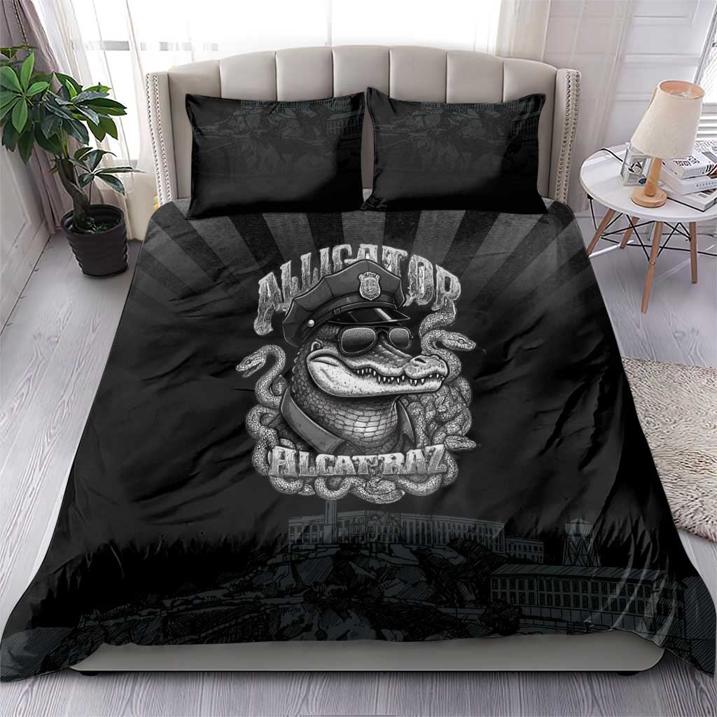 Alligator Alcatraz Police Bedding Set Prison Florida Everglades - Wonder Print Shop