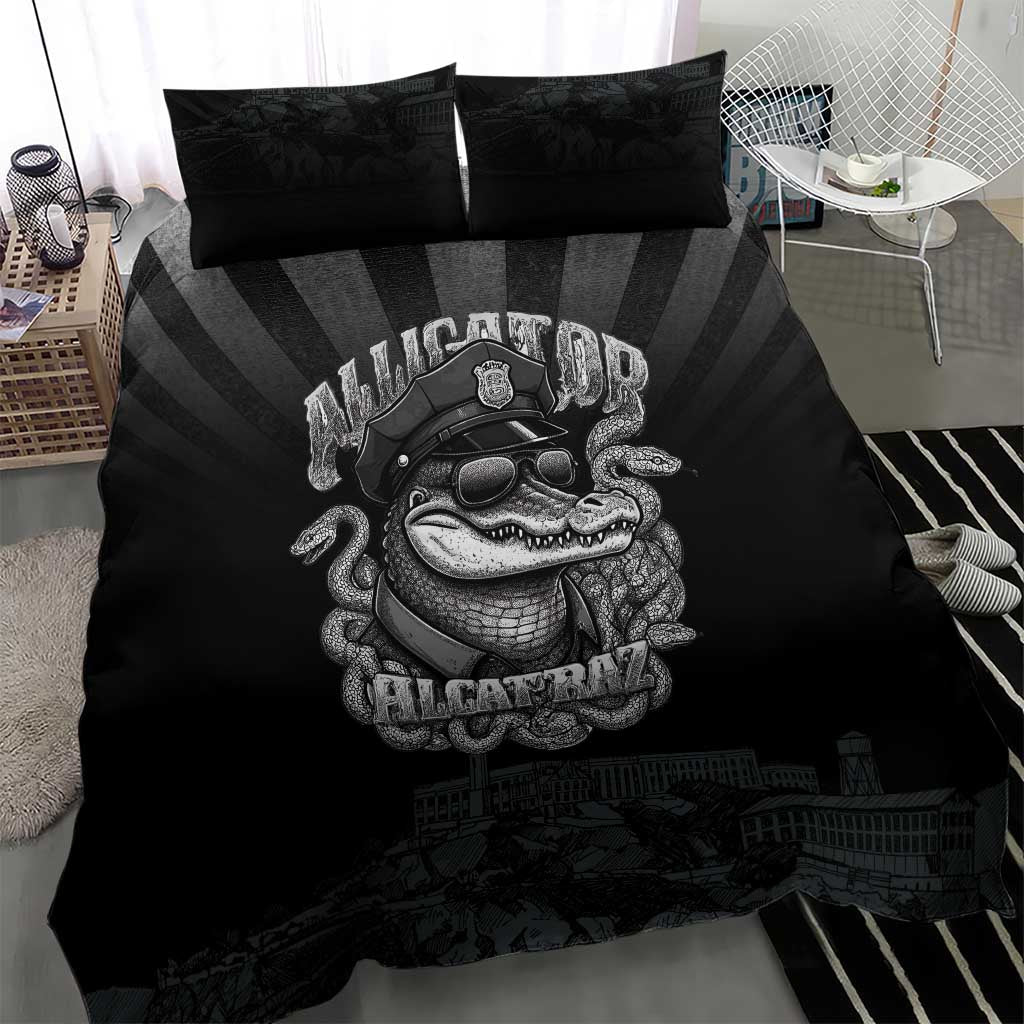 Alligator Alcatraz Police Bedding Set Prison Florida Everglades - Wonder Print Shop