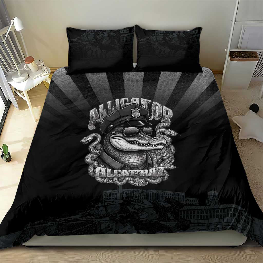 Alligator Alcatraz Police Bedding Set Prison Florida Everglades - Wonder Print Shop