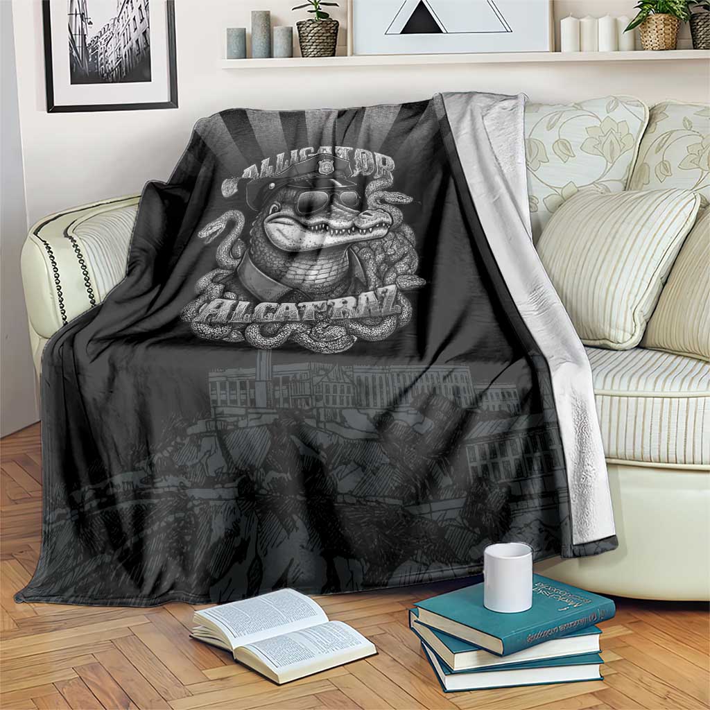 Alligator Alcatraz Police Blanket Prison Florida Everglades - Wonder Print Shop