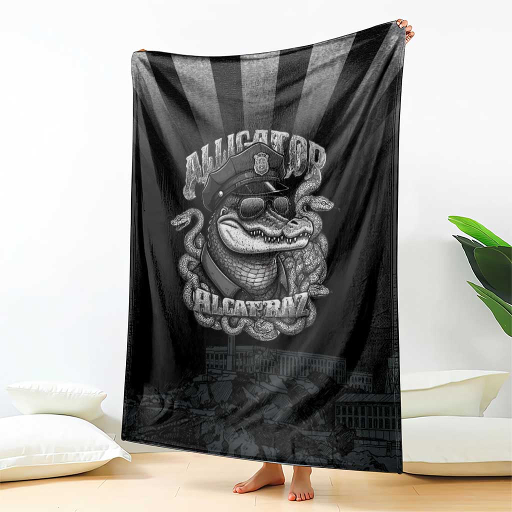 Alligator Alcatraz Police Blanket Prison Florida Everglades - Wonder Print Shop
