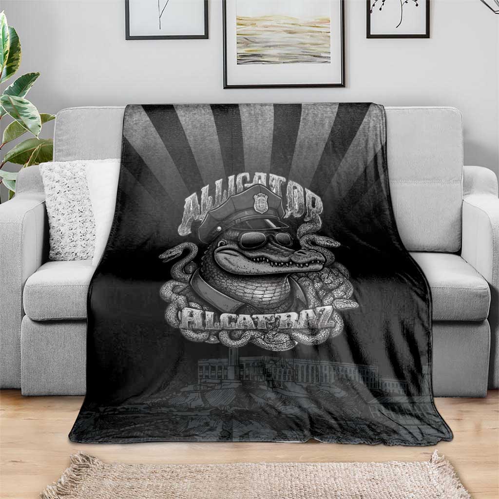 Alligator Alcatraz Police Blanket Prison Florida Everglades - Wonder Print Shop
