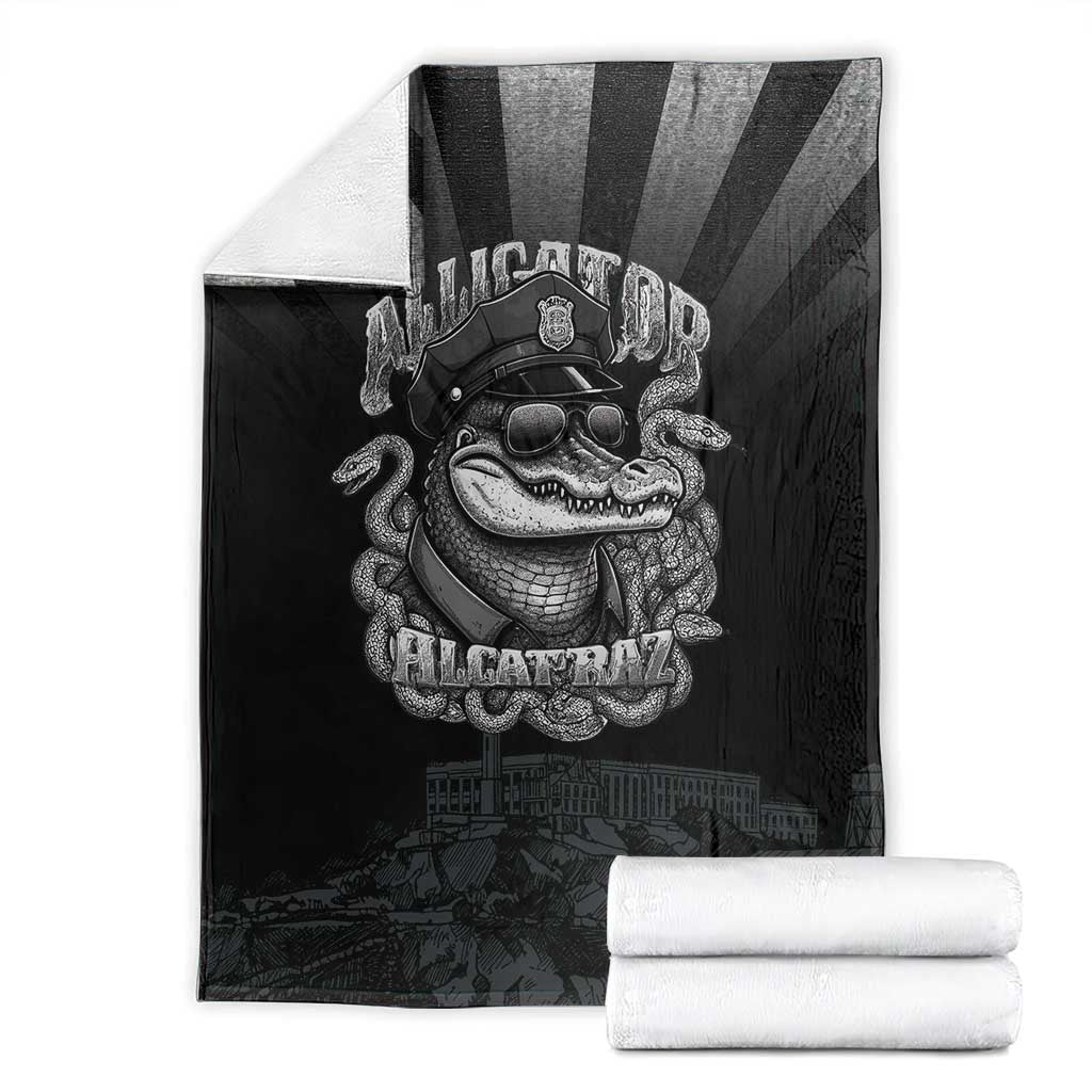 Alligator Alcatraz Police Blanket Prison Florida Everglades - Wonder Print Shop