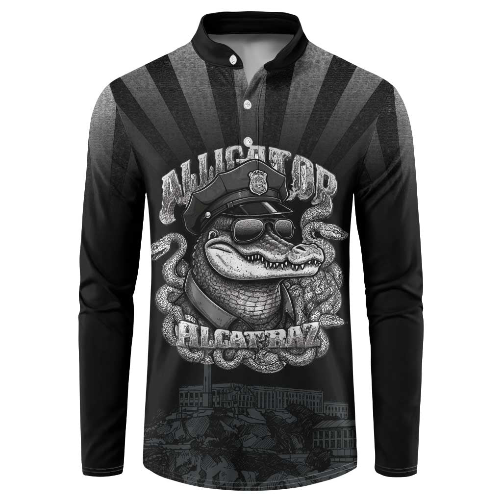 Alligator Alcatraz Police Button Sweatshirt Prison Florida Everglades - Wonder Print Shop
