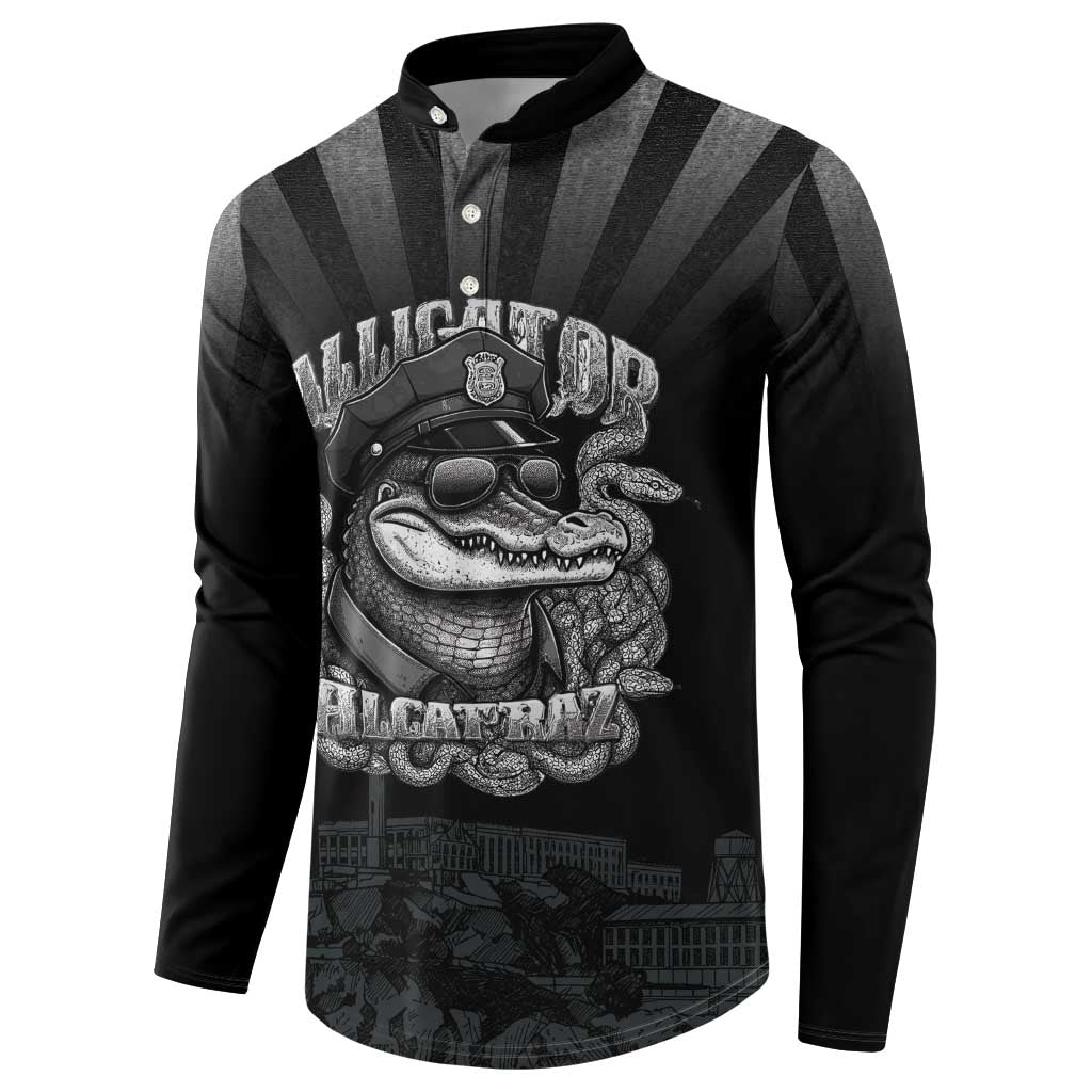 Alligator Alcatraz Police Button Sweatshirt Prison Florida Everglades - Wonder Print Shop