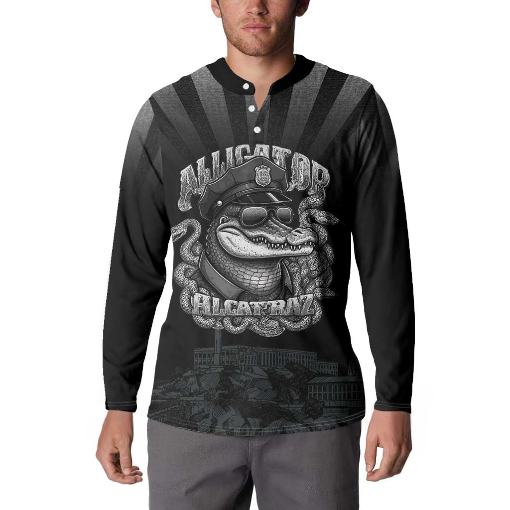 Alligator Alcatraz Police Button Sweatshirt Prison Florida Everglades - Wonder Print Shop