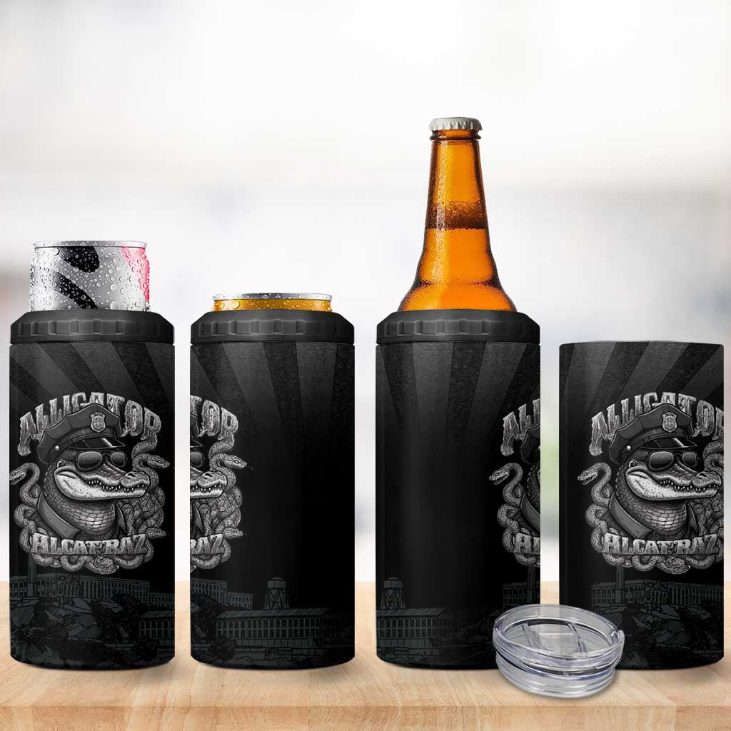 Alligator Alcatraz Police 4 in 1 Can Cooler Tumbler Prison Florida Everglades - Wonder Print Shop