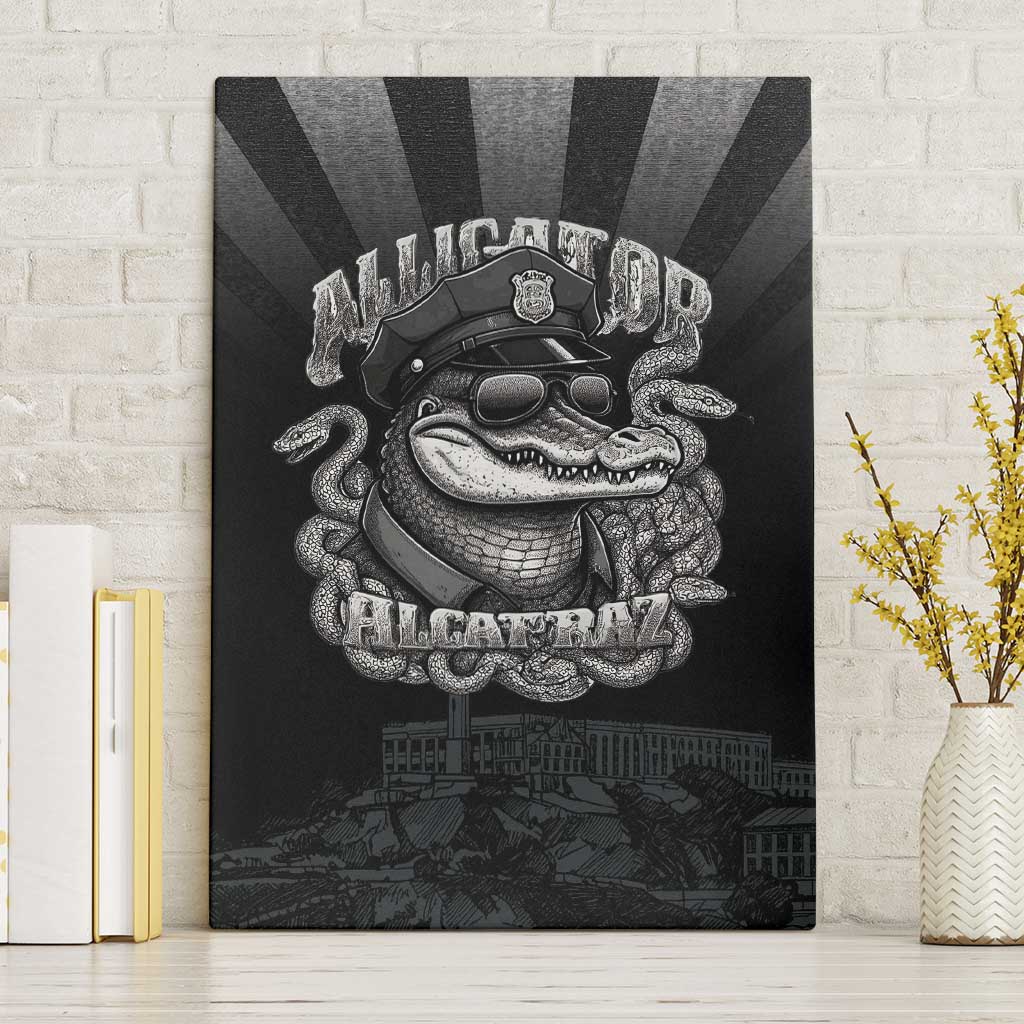 Alligator Alcatraz Police Canvas Wall Art Prison Florida Everglades - Wonder Print Shop