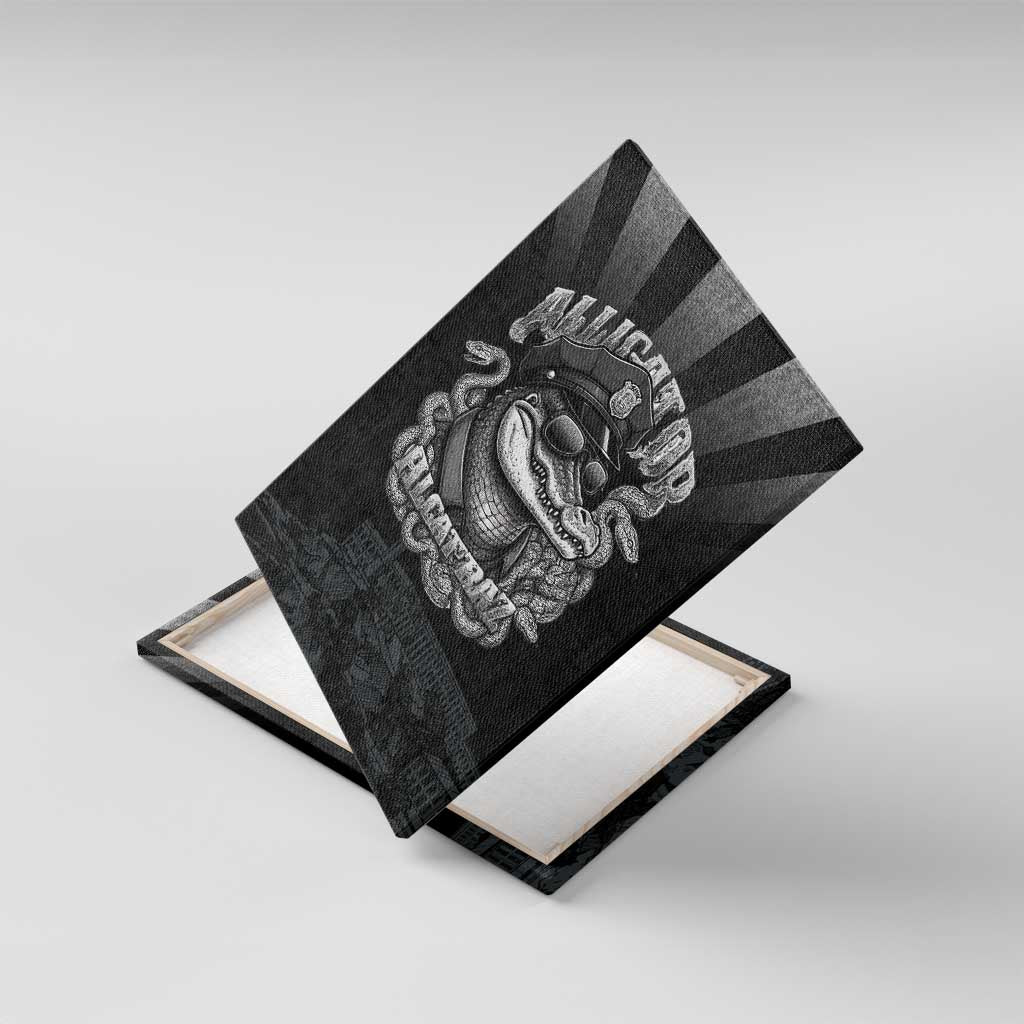 Alligator Alcatraz Police Canvas Wall Art Prison Florida Everglades - Wonder Print Shop