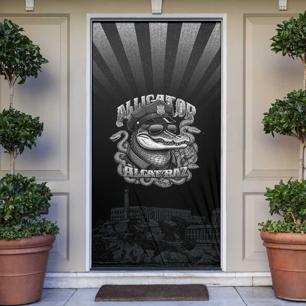 Alligator Alcatraz Police Door Cover Prison Florida Everglades - Wonder Print Shop