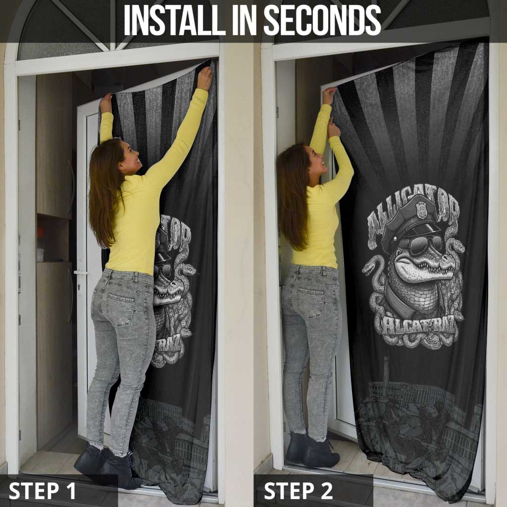 Alligator Alcatraz Police Door Cover Prison Florida Everglades - Wonder Print Shop