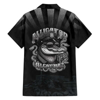Alligator Alcatraz Police Family Matching Off The Shoulder Long Sleeve Dress and Hawaiian Shirt Prison Florida Everglades - Wonder Print Shop