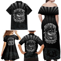 Alligator Alcatraz Police Family Matching Off Shoulder Maxi Dress and Hawaiian Shirt Prison Florida Everglades - Wonder Print Shop