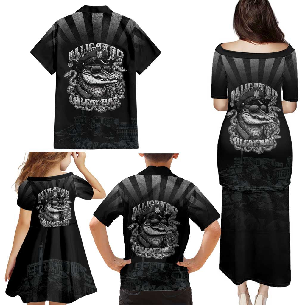 Alligator Alcatraz Police Family Matching Puletasi and Hawaiian Shirt Prison Florida Everglades - Wonder Print Shop