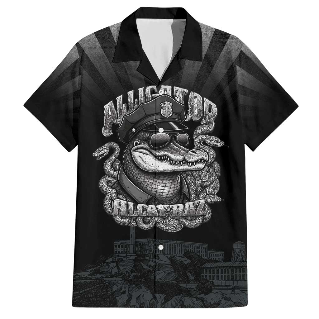 Alligator Alcatraz Police Family Matching Short Sleeve Bodycon Dress and Hawaiian Shirt Prison Florida Everglades - Wonder Print Shop