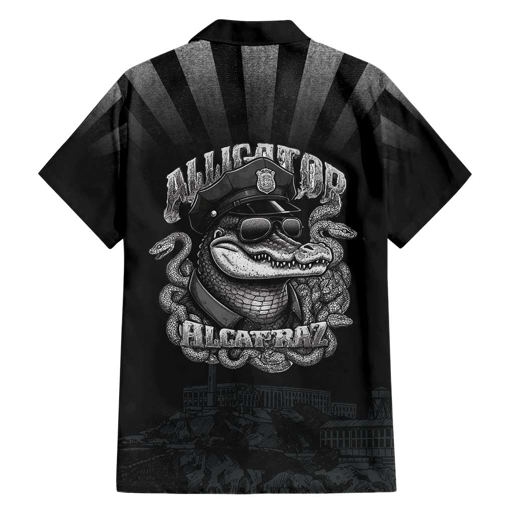 Alligator Alcatraz Police Family Matching Short Sleeve Bodycon Dress and Hawaiian Shirt Prison Florida Everglades - Wonder Print Shop