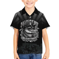 Alligator Alcatraz Police Family Matching Short Sleeve Bodycon Dress and Hawaiian Shirt Prison Florida Everglades - Wonder Print Shop