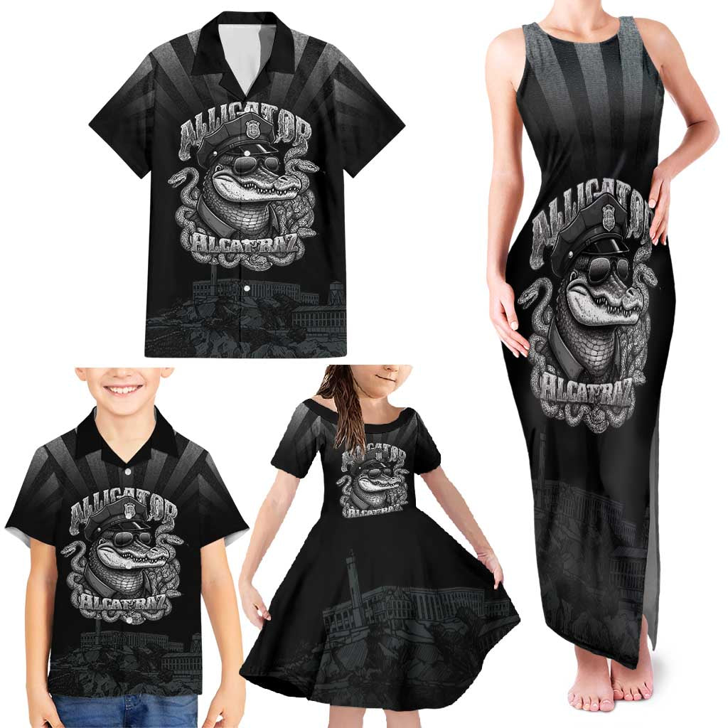 Alligator Alcatraz Police Family Matching Tank Maxi Dress and Hawaiian Shirt Prison Florida Everglades - Wonder Print Shop