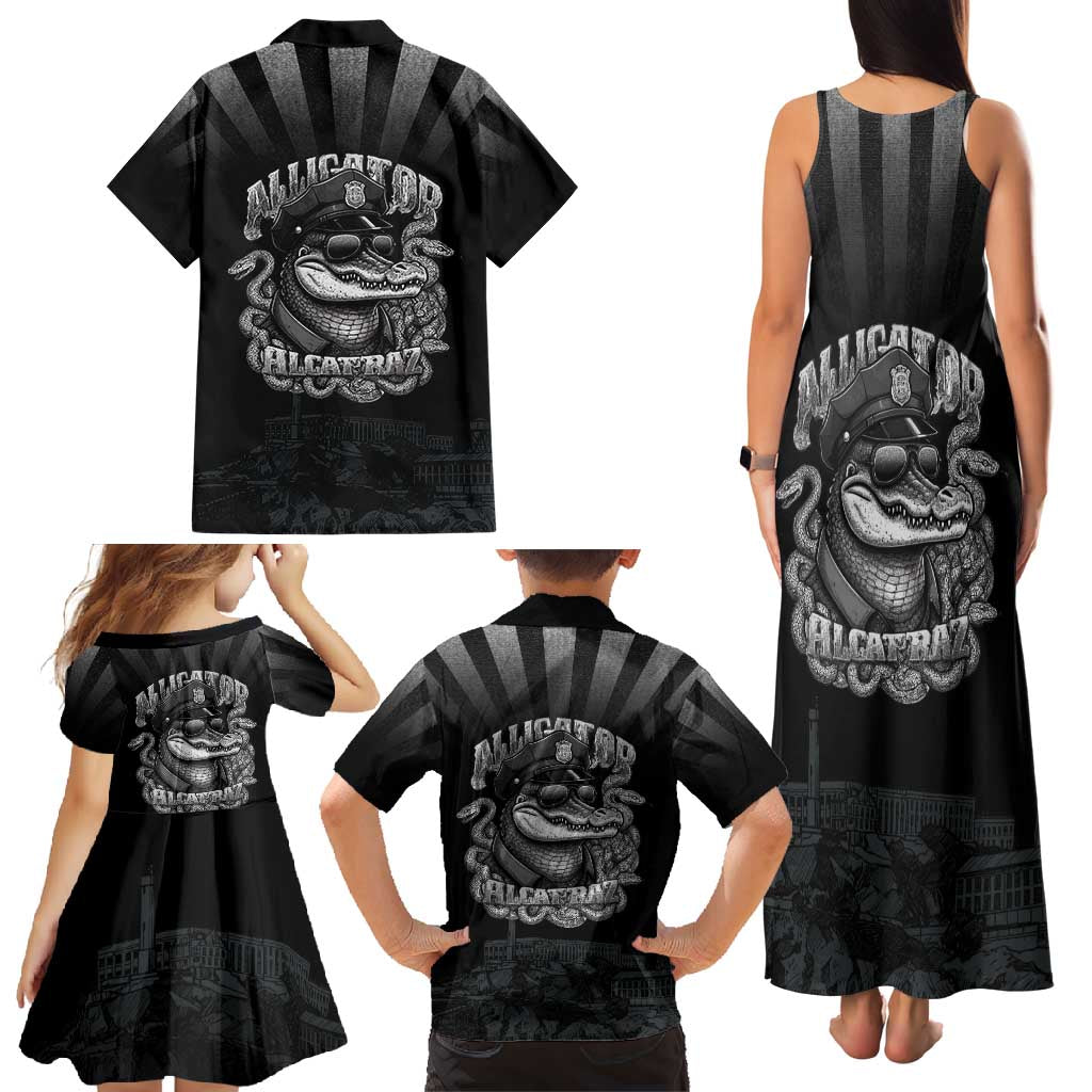 Alligator Alcatraz Police Family Matching Tank Maxi Dress and Hawaiian Shirt Prison Florida Everglades - Wonder Print Shop