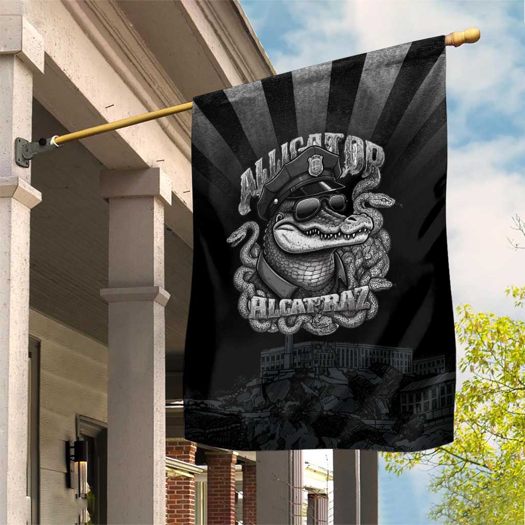 Alligator Alcatraz Police Garden Flag Prison Florida Everglades - Wonder Print Shop
