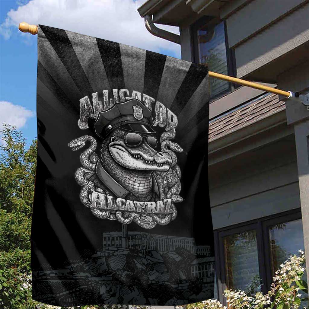Alligator Alcatraz Police Garden Flag Prison Florida Everglades - Wonder Print Shop