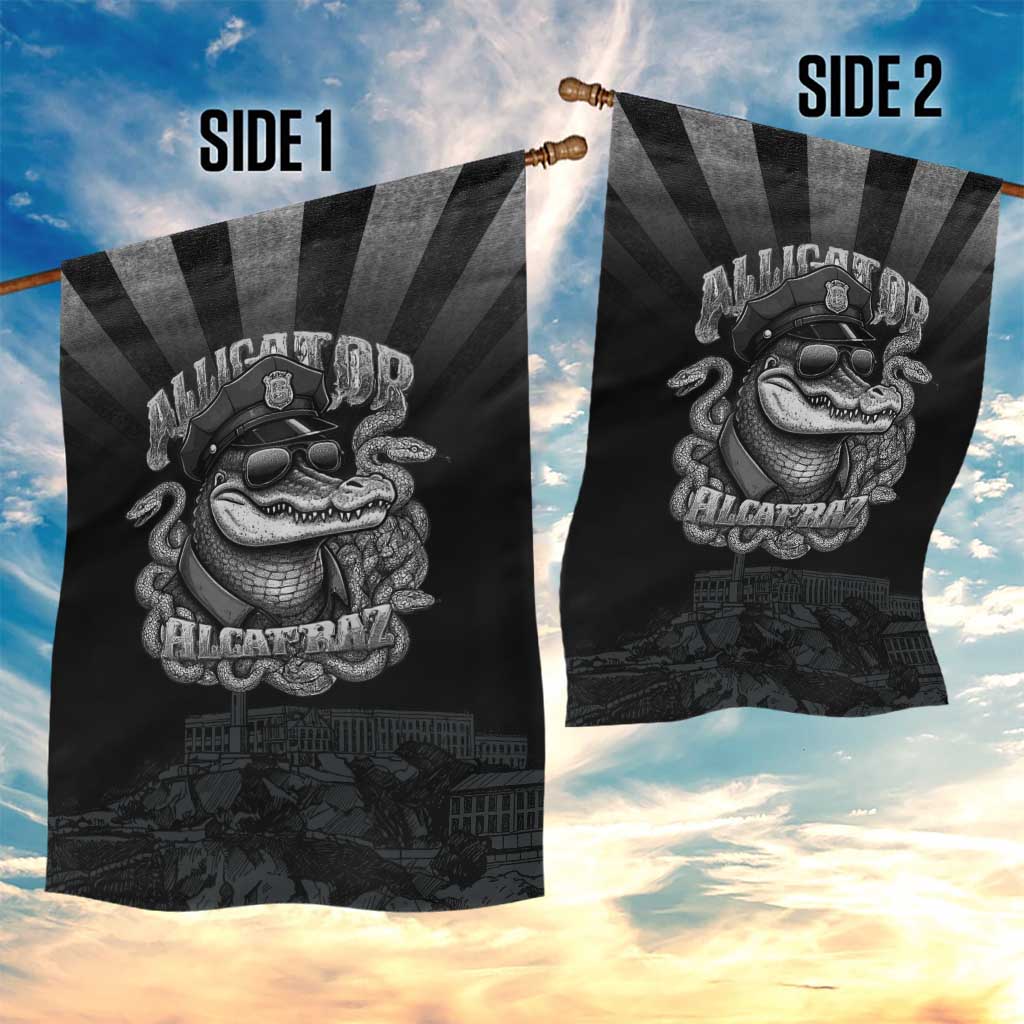 Alligator Alcatraz Police Garden Flag Prison Florida Everglades - Wonder Print Shop