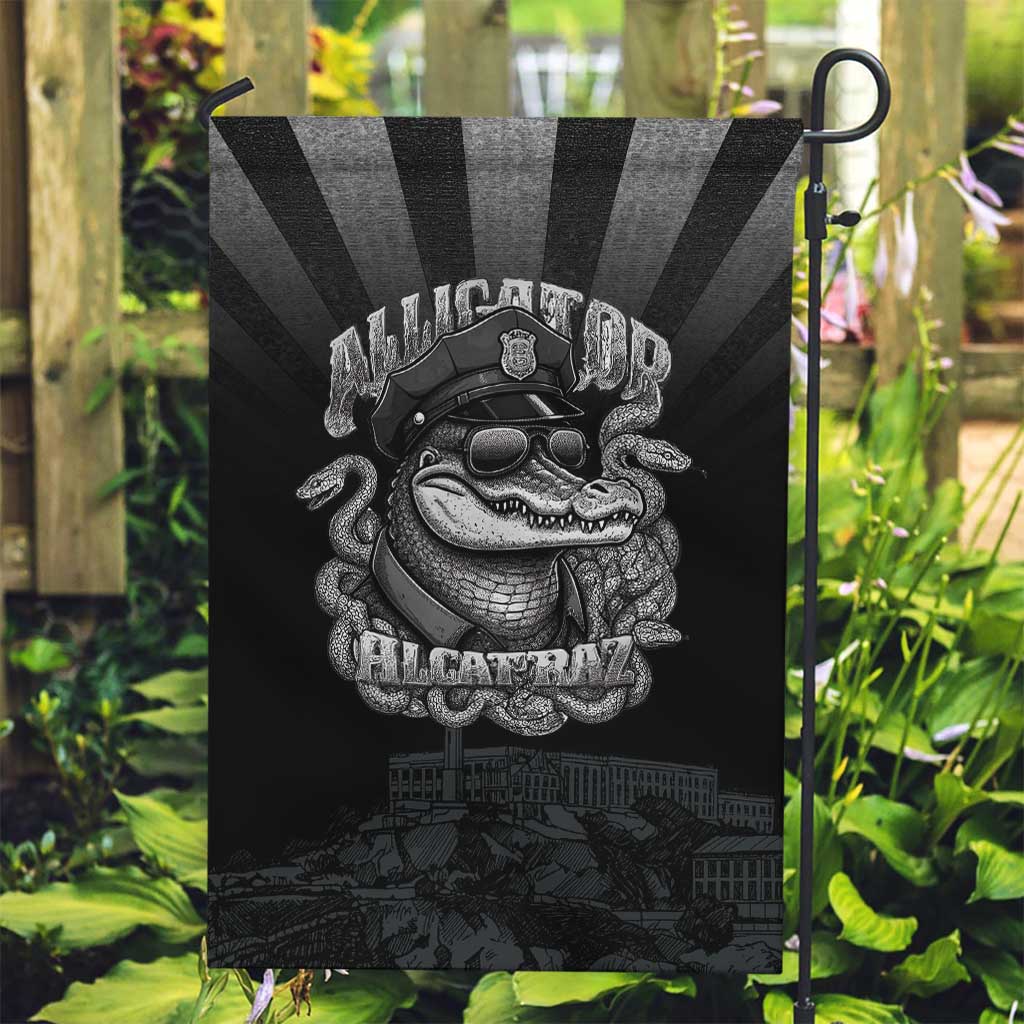 Alligator Alcatraz Police Garden Flag Prison Florida Everglades - Wonder Print Shop