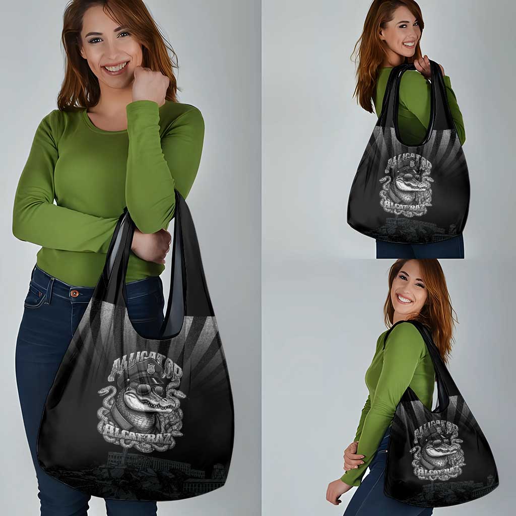 Alligator Alcatraz Police Grocery Bag Prison Florida Everglades - Wonder Print Shop