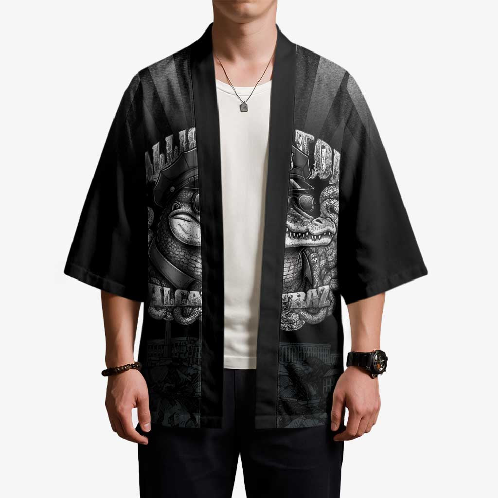 Alligator Alcatraz Police Kimono Prison Florida Everglades - Wonder Print Shop