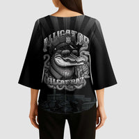 Alligator Alcatraz Police Kimono Sleeve Blouse Prison Florida Everglades - Wonder Print Shop