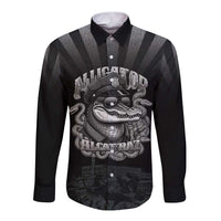 Alligator Alcatraz Police Long Sleeve Button Shirt Prison Florida Everglades - Wonder Print Shop