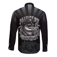 Alligator Alcatraz Police Long Sleeve Button Shirt Prison Florida Everglades - Wonder Print Shop